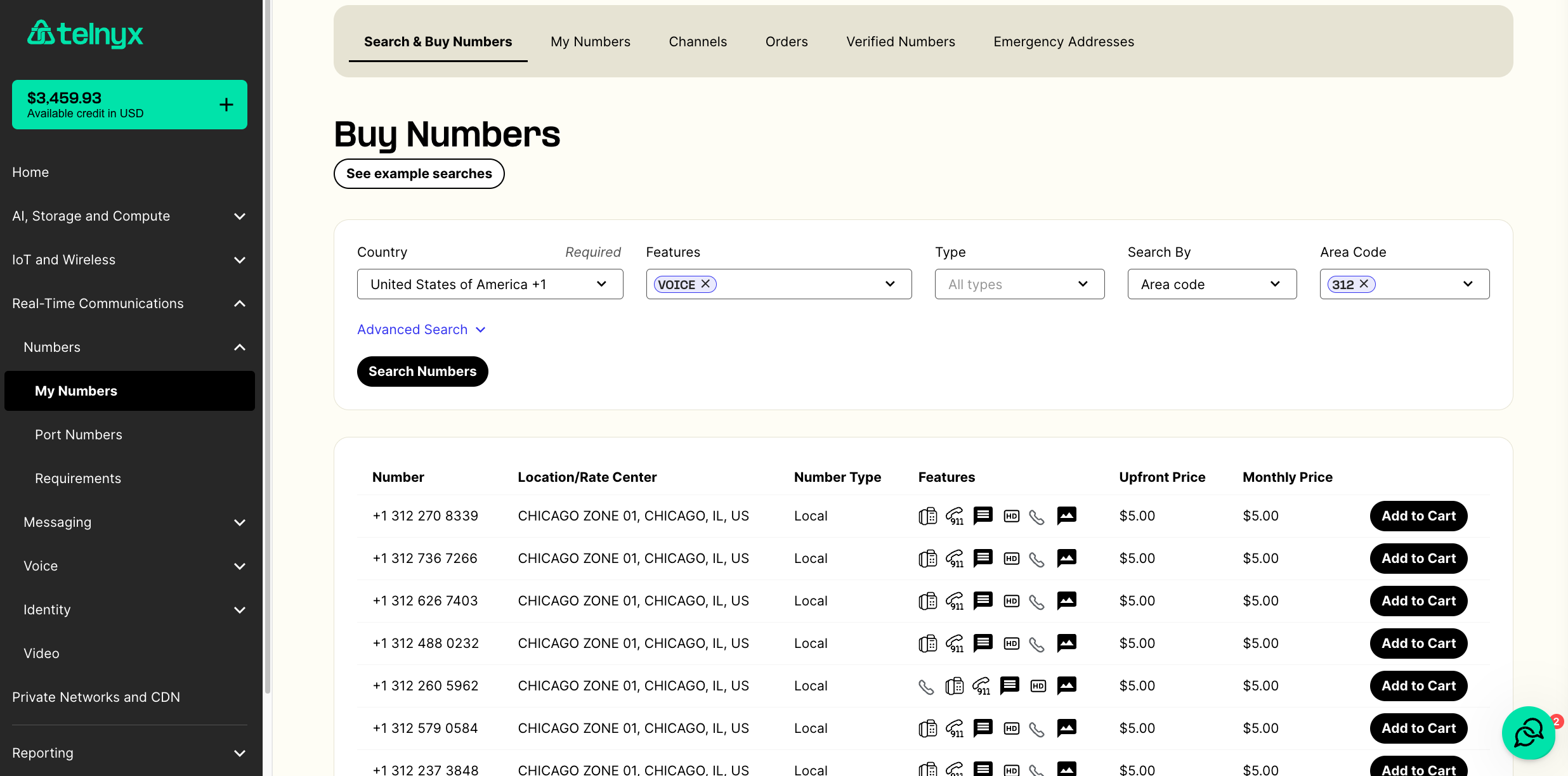 Buy Number Portal Config