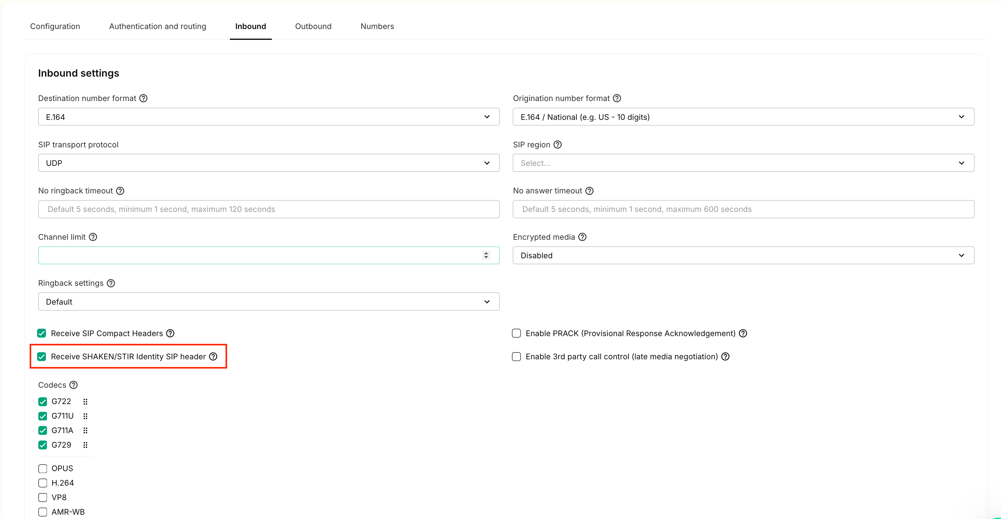 Enable S/S Header