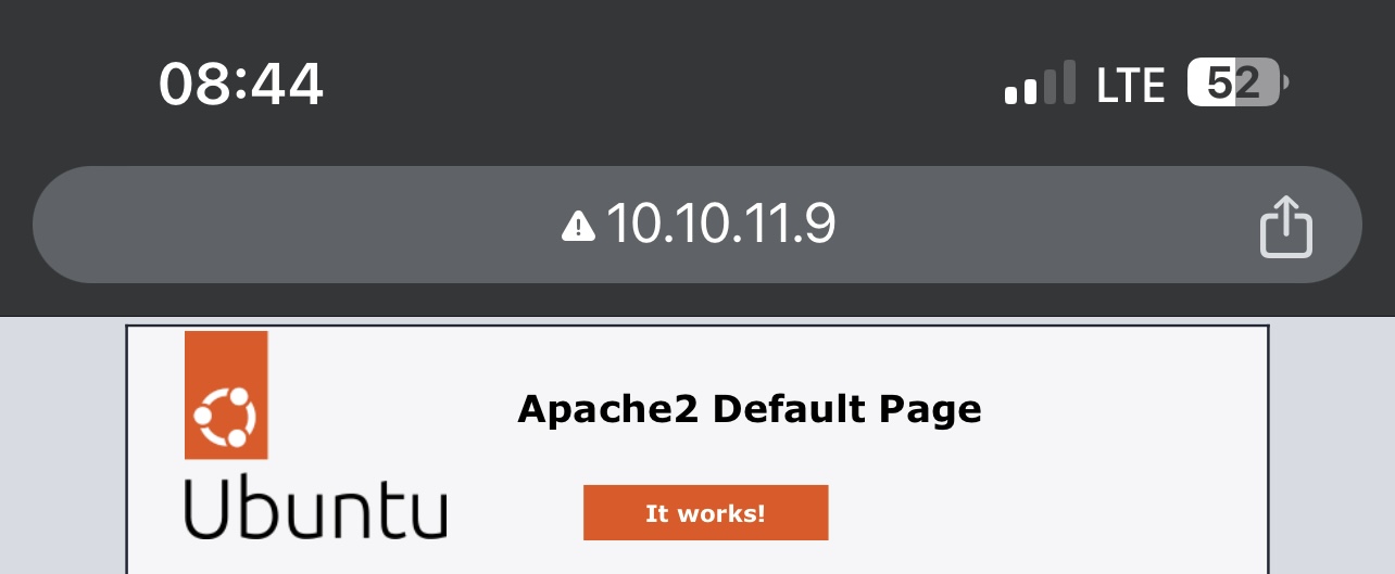 iPhone to Apache