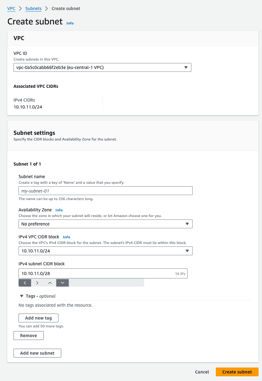 AWS Subnet